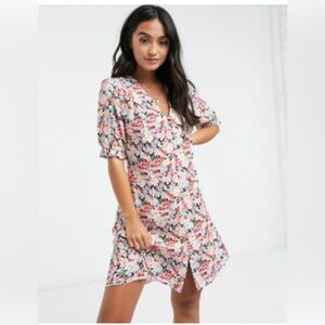 Flirty floral , v-neck mini dress from ASOS